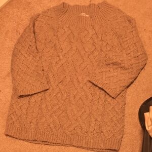 LOFT Men's Cable Knit Crewneck Sweater - Beige